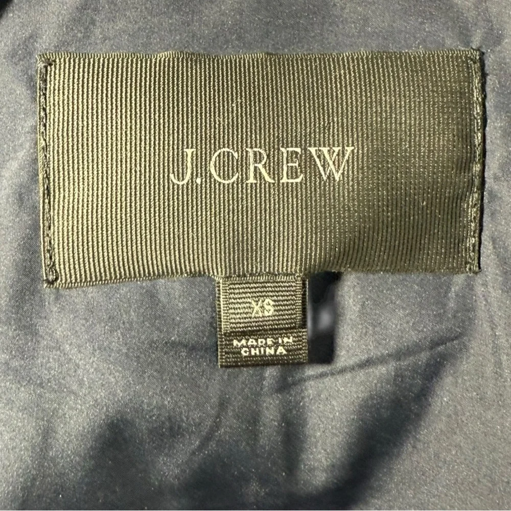 J. Crew Women's Short Puffer Jacket with Faux Fur Hood Peach Size XS - Picture 5 of 6